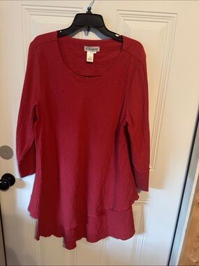 A la Carte Women's Raspberry Scoop Neck Tunic